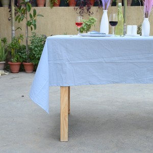 Wholesale Handmade 100% Cotton Modern Eco-Friendly <b>Rectangle</b> Washable Solid Color Customizable <b>Tablecloth</b> for Wedding Hotel Home - Product Image 2