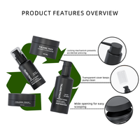 Bocaux givrés avec couvercles, emballages pour crème, contenants pour lotion corporelle, 50g 100g, pot en plastique noir mat, cosmétique Shanghai, 20-40 jours