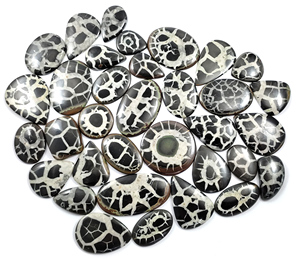 Cabujón de Septaria Negra Natural Pulido a Mano, Piedra Preciosa Suelta al por Mayor para Joyería con Alambre - Product Image 3