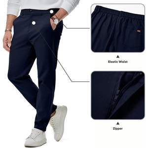 2025 pantalones casuales de pana para hombre, talla XL, 100% de algodón, antiarrugas, lavado de colores, patrón recto, plisado de rayas laterales - Product Image 5