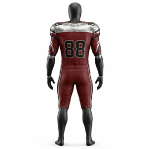 Ensemble d'uniformes de football américain personnalisés de qualité supérieure pour hommes, avec maillot en mesh respirant haute performance et pantalon rembourré - Product Image 4