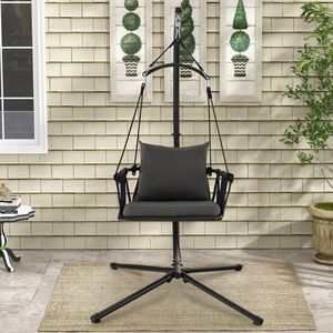 Silla Columpio para Patio con Soporte, Diseño Colgante para Exteriores - Product Image 5