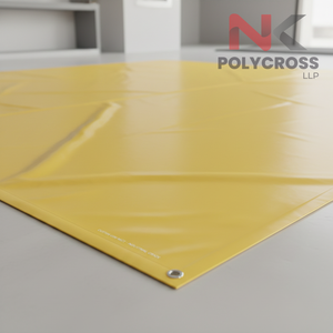 Rouleau de bâche en tissu poly GSM flexible avec bord renforcé, imperméable et anti-poussière, pour équipement logistique et stockage - Product Image 5