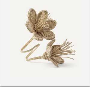 Handcrafted <b>Bamboo</b> Napkin Ring Flower Shape Eco-Friendly <b>Table</b> Decoration 4.5cm Width Party Use Retro Design - Product Image 2