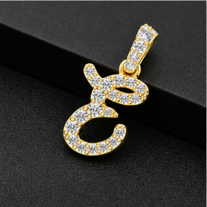 Personalized Trendy Custom Cute <b>Initial</b> Alphabet Letter Charms Necklace Fine Solid 10K Gold Natural Diamond Pendant Gift Wedding - Product Image 5