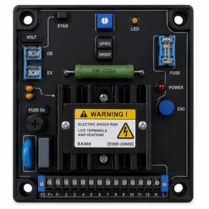 Panneau de commande de régulateur de tension automatique (AVR) Smartgen SX440 pour alternateur sans balais de générateur diesel 10A en plastique - Product Image 2