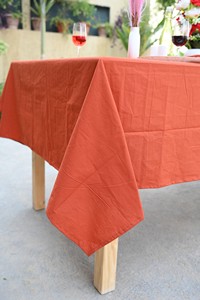 Wholesale Solid Color <b>Tablecloth</b> Linen 100% Cotton Cover Premium Brand Washable Fabric Elegance Weddings Banquet Modern& Stylish - Product Image 4