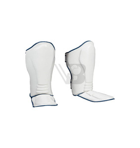Espinilleras de MMA, Muay Thai y Kickboxing con protección elástica para el empeine, protectores de pierna de cuero PU para entrenamiento. - Product Image 3