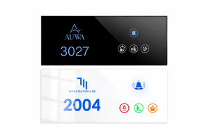 Fox Domotics FD-HCP-RNH Hotel Corridor Panel with Room <b>Number</b> DND MMR Indicator Capacitive Touch Panel Horizontal - Product Image 2