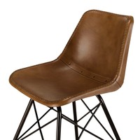 Chaise industrielle, cadre en métal robuste avec siège en bois, design élégant et durable, parfait pour la maison, le bureau, le café, le restaurant et le style moderne