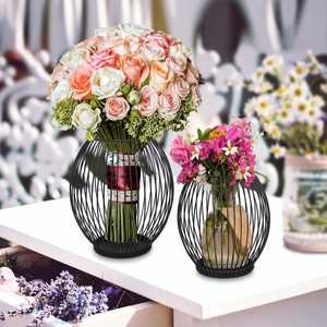 Center Table Decor <b>Black</b> Hollow Out Round Handmade Geometric Metal <b>Candlestick</b> Holder Stand Home Decoration Candle Holders By UO - Product Image 4