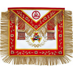 Tablier maçonnique personnalisé Rite de York, chapitre Royal Arch, broderie haut de gamme, fournisseur de tabliers de régalia maçonniques - Product Image 1