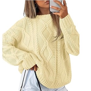 Pulls à col roulé noirs pour femmes, en maille côtelée thermique jacquard, à manches longues, design personnalisé, tricoté pour l'hiver - Product Image 4