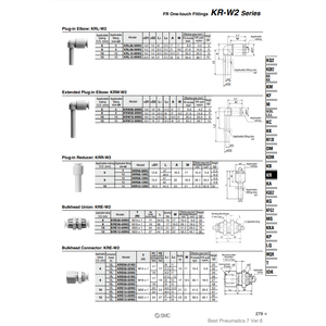 SMC Pneumatics FR Raccords One-Touch KRE08-01W2 pour des performances optimales - Product Image 1