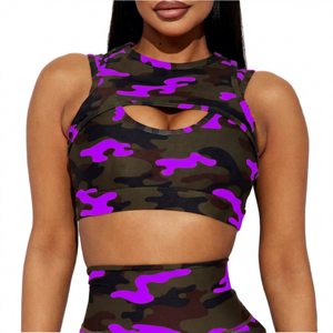 Sujetador deportivo para mujer, rosa liso, ecológico, de secado rápido, con espalda cruzada, cuello recortado, alto soporte, transpirable, para fitness, con logo frontal y encaje. - Product Image 6