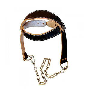Heavy Duty Leather Head <b>Harness</b> Neck Trainer for Powerlifting Strength Exercise Fitness Gear with Steel Chain - Product Image 3