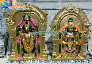 แผงแกะสลัก3D Balaji และ lakshmi Ji สำหรับตกแต่งรูปปั้นงานแต่งงานของ Mandap South Indian Balaji Mataji - Product Image 6