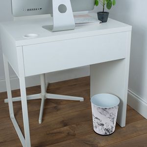 Set di 2 Cestini per Rifiuti Smart Pop-Up Sottili in Marmo per Uso Interno - Product Image 4