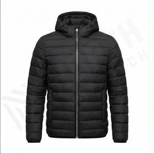Veste matelassée pour hommes avec logo personnalisé des plus tendances du service OEM grande taille de haute qualité pour l'hiver à l'extérieur avec col montant pour hommes - Product Image 2