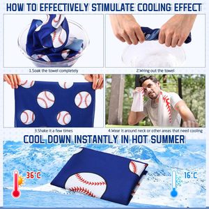 Team Custom Cooling <b>Towel</b> Reusable Quick Dry Sweat Absorbent Neck Cooling <b>Wrap</b> For Sports Gym Fitness Running Outdoor Use - Product Image 5