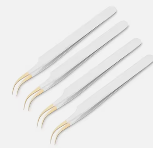 แหนบขนตาปลอมด้ามเงินสีดำกล่องสีชมพูแยกขนตาปลอมฉลากส่วนตัว - Product Image 1