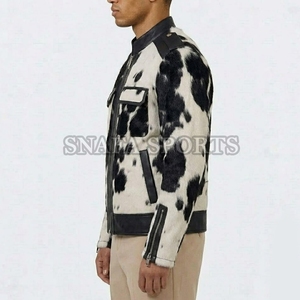Good Quality <b>Men</b> Cowhide Leather <b>Jacket</b> OEM Manufacturer Wholesale Solid Pattern Classic Real Genuine <b>Jacket</b> - Product Image 3