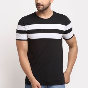 T-shirts pour hommes d'été tendance, personnalisables, décontractés et sportifs, T-shirts vierges haut de gamme, T-shirts à col rond pour hommes, T-shirts à col contrastant pour hommes, à prix abordable - Product Image 1