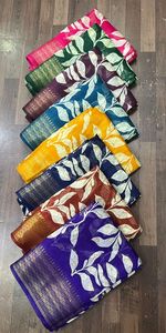 Tela de Peso Medio con Diseño Floral de Cristal Dobi, Tejido de Secado Rápido para Vestidos, Blazers, Trajes y Saris, para Mujer, Artículos en Stock - Product Image 5
