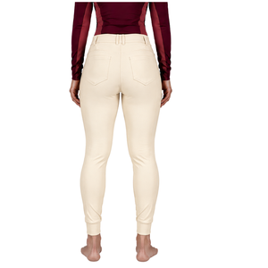 Pantalon d'équitation pour femme blanc ivoire, taille haute, extensible, avec passants de ceinture, pour la compétition et l'entraînement, vêtements de sport - Product Image 2