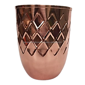 Vaso de Cobre Puro Martillado con Acabado Negro y Pulido para Beber y Uso en la Cocina, Vaso de Cobre Antiderrames - Product Image 4