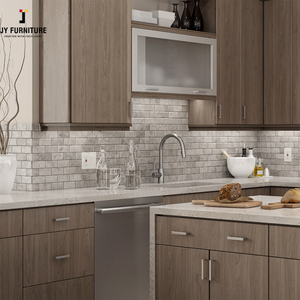 JY Vietnam Estantes ajustables listos para ensamblar Gabinete de almacenamiento de cocina personalizado modular de melamina - Product Image 3