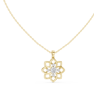 MINIMALIST LAB GROWN CUT DIAMOND <b>PENDANT</b> SET 18KT <b>SOLID</b> YELLOW <b>GOLD</b> RHODIUM PLATED ENGAGEMENT WEDDING PARTY VALENTINE GIFT - Product Image 4
