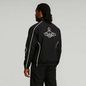 Chándal Deportivo Personalizado Unisex Negro con Capucha, Cierre Completo, Corte Holgado, Informal, para Otoño, con Bolsillos Laterales y Cintura con Cordón Ajustable, 100% - Product Image 4