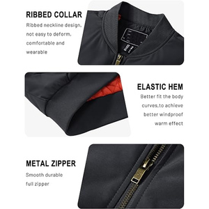 Chaqueta Bomber Unisex Personalizada de Alta Calidad, Estilo Nuevo, Venta al por Mayor, Chaqueta de Otoño con Cuello Alto, Chaqueta de Piloto - Product Image 5