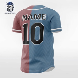 Ropa Deportiva, Camiseta de Béisbol Negra de Manga Corta, Camisetas de Softbol con Botones, Camisetas de Béisbol Modernas, Servicio OEM - Product Image 4