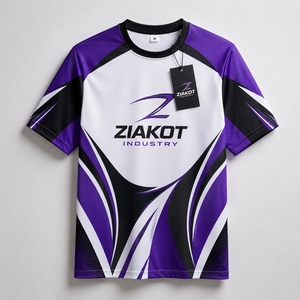 เสื้อยืด ZIAKOT ดีไซน์ใหม่สำหรับผู้ชาย สีม่วง-ดำ-ขาว รุ่นเพอร์ฟอร์แมนซ์ - Product Image 2