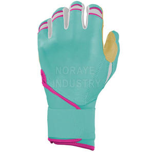 New Style Hot Selling Long Cuff Leather Baseball Batting <b>Gloves</b> Best Quality Heavy-Duty Training <b>Gloves</b> Infield Outdoor High - Product Image 2