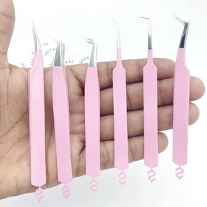 Pinzas de Volumen de Marca Privada, Pinzas de Aislamiento Fuertes para Extensiones de Pestañas, Caja Personalizada, Punta Suave, Pinzas de Acero Inoxidable - Product Image 2