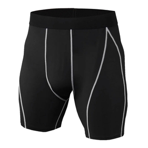 High Quality Men's Running Compression Shorts Elastic Waist <b>Mid</b> Solid Casual Breathable Quick Dry - Product Image 1