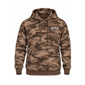 Brown <b>Camo</b> Pullover Hoodie Men Custom Camouflage Printed Fleece Sweatshirt Kangaroo Pocket Long Sleeve Casual Outdoor Hooded <b>Top</b> - Product Image 1