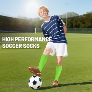 Anti Slip <b>Grip</b> Soccer <b>Socks</b> Breathable Crew Athletic <b>Socks</b> Custom Logo Sports <b>Socks</b> for Men Teens - Product Image 4