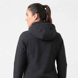 Chaqueta Softshell Impermeable y Cortavientos para Mujer, con Capucha, Bolsillo en el Pecho, Acolchada y Tejida, para Senderismo - Product Image 5