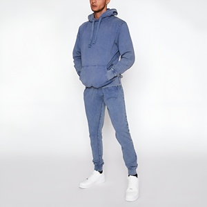 ชุดเซ็ตฮู้ดดี้และกางเกงจ็อกเกอร์ผ้าฟลีซสำหรับผู้ชาย สไตล์ลำลอง สตรีทแวร์ ทรงหลวม แฟชั่นแนวเมือง ขายส่ง/OEM เสื้อผ้าฤดูหนาว - Product Image 5