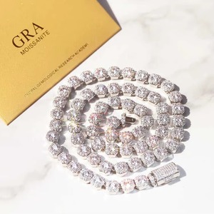 Collection de bijoux de luxe en argent 925 plaqué or rose avec moissanite VVS, collier hip-hop tendance, cadeau idéal pour mariage et fiançailles - Grande Vente - Product Image 6