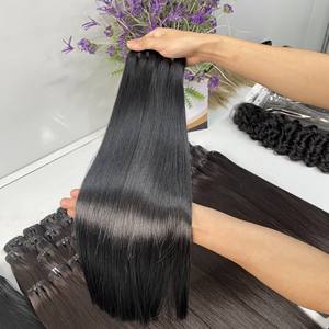 Extensions de cheveux de trame du Vietnam bruts vierges non traités de meilleure qualité Nouveau style de vague crépus de couleur noire naturelle composé de cheveux humains - Product Image 2