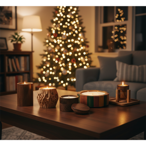 PDWC – 05 Velas de Cera de Soja de Madera, Velas Aromáticas para Navidad, Pascua, Cumpleaños, San Valentín, Diwali, Bares y Festividades - Product Image 2