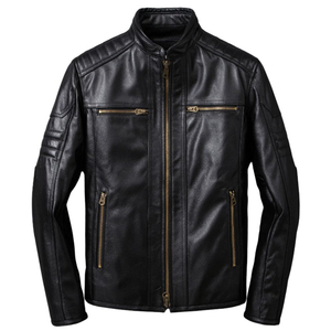 Nueva Chaqueta de Cuero para Hombre 2026, de Alta Calidad, Estilo Urbano, con Logotipo Frontal en Lona, Chaqueta de Cuero para Hombre - Product Image 1