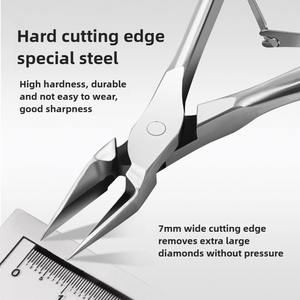 Coupe-ongles à lame droite pour ongles incarnés épais, outil de manucure pour enlever les strass et gemmes - Product Image 4