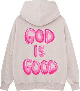 Sudadera con capucha cristiana personalizada con estampado de versículos bíblicos de Jesús, Dios es bueno, sudadera vintage con estampado, nuevos diseños de sudaderas con capucha. - Product Image 3