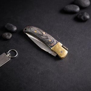 Navaja de bolsillo mini de acero inoxidable hecha a mano con mango de madera plegable de 4 pulgadas, herramienta EDC para exteriores, artículo de regalo, proveedor mayorista - Product Image 4